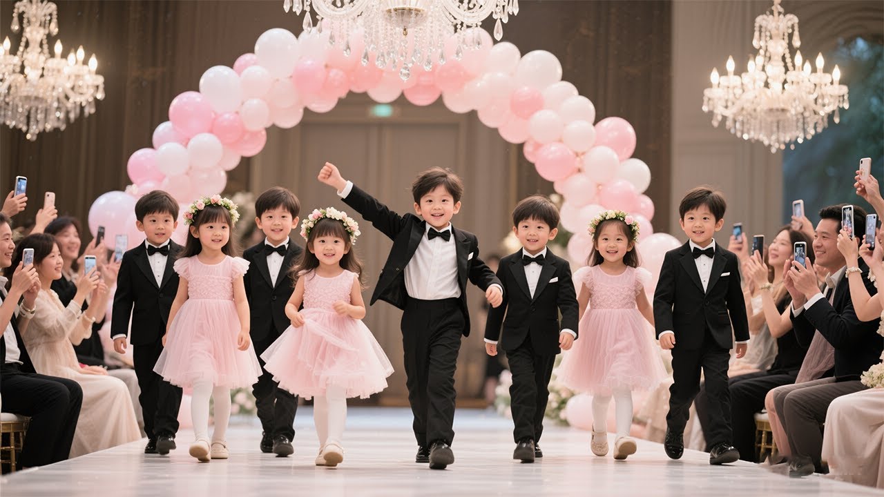 一口氣看完：五年前她意外失身，一夜荒唐竟誕下六胞胎。五年後，她攜帶五隻縮小版「總裁」空降婚禮。當萌寶軍團炸翻現場，新郎看著五張和自己童年一模一樣的臉，當場石化！#短劇 #熱門短劇