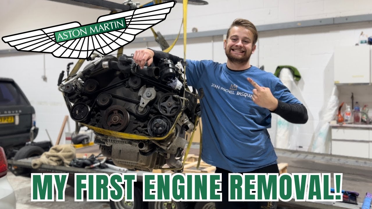 I REMOVED THE ENGINE FROM MY ASTON MARTIN DB9 FROM COPART