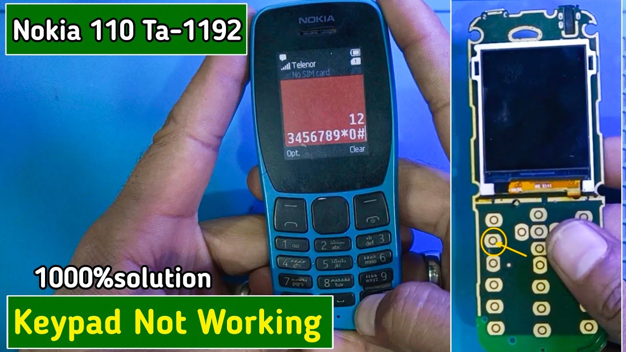 Nokia 110 Ta 1192 Keypad Jumper Ways | Nokia 110 Ta-1192 Call Key Not Working