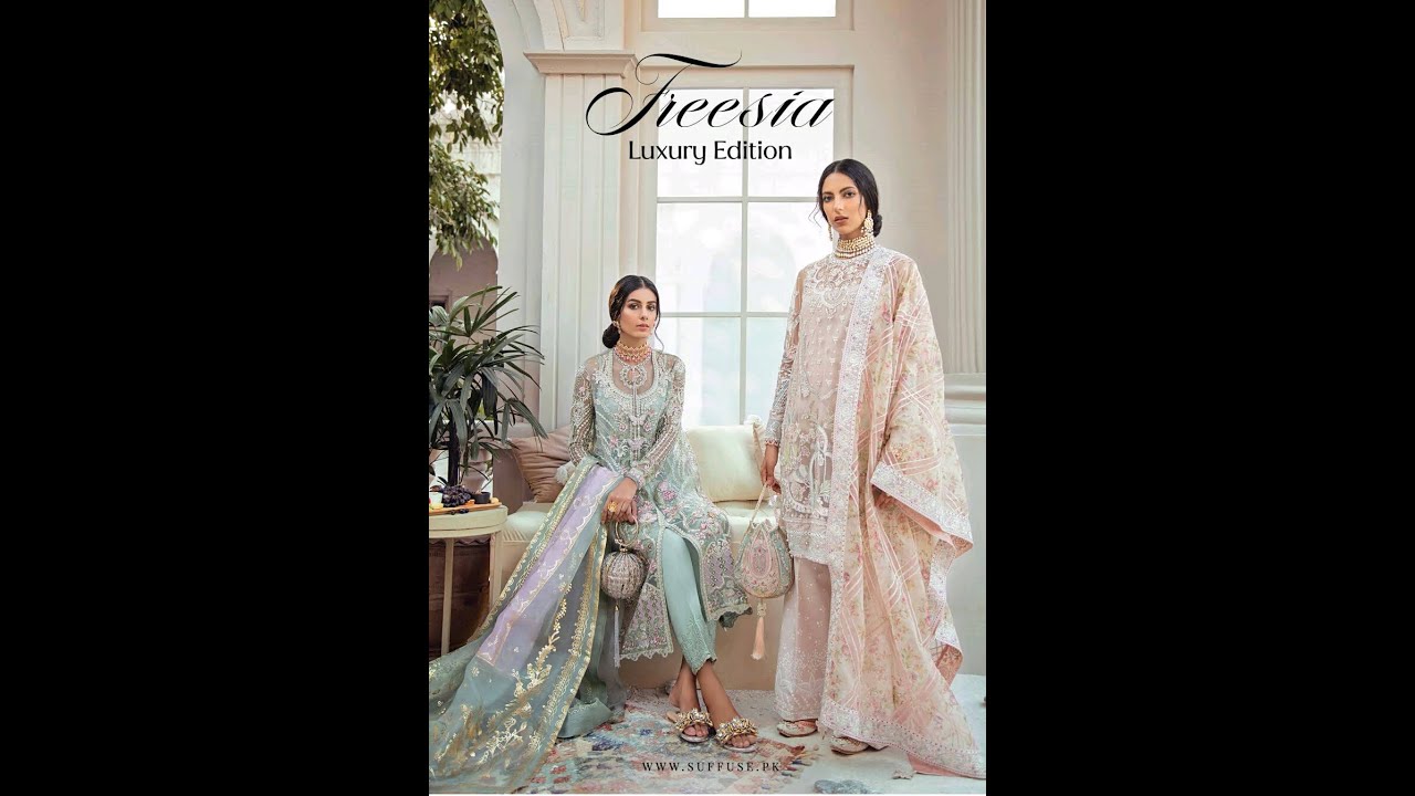 Freesia Luxury Edition Embroidered Chiffon Suits