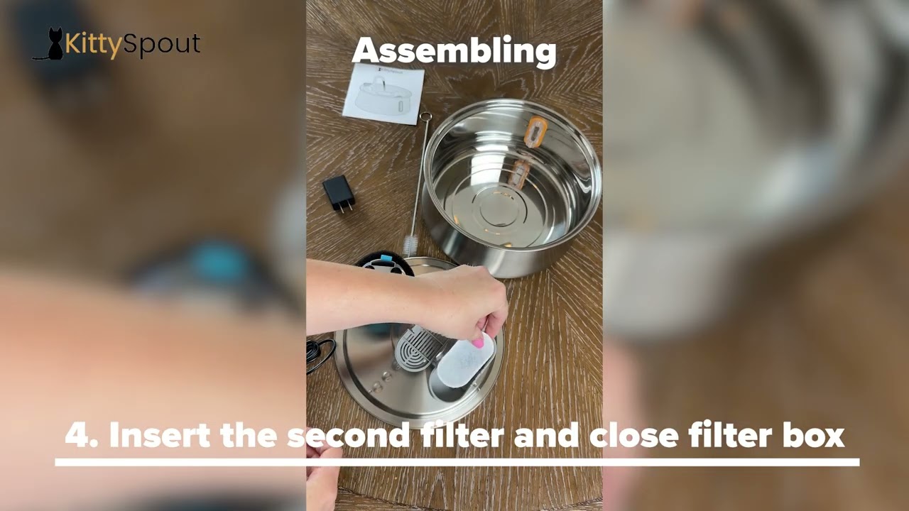 Kittyspout II   How to assemble and clean the 4L Water Fountain 2.0