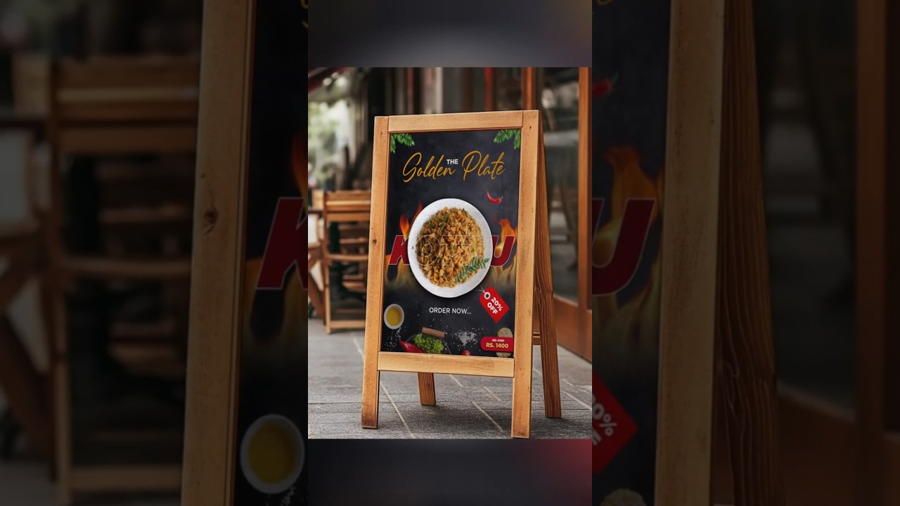 Easy Food Flyer Design in Photoshop #graphicdesign #flyer #food