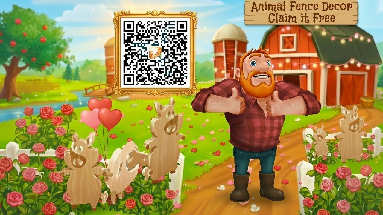 HAYDAY - 🎁 QR CODE Animals Paper Fence New Decoration Claim in Hayday Valentine and Lunar new Event 