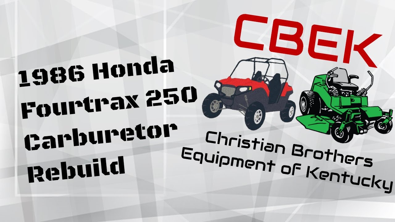 1986 Honda Fourtrax TRX250 Carburetor Rebuild