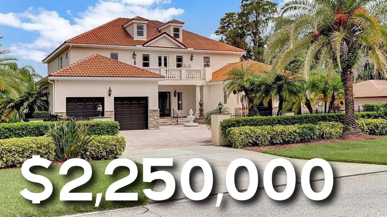 Touring a $2.25 Million Waterfront Home In Tampa Florida - Florida Luxury Home Tour