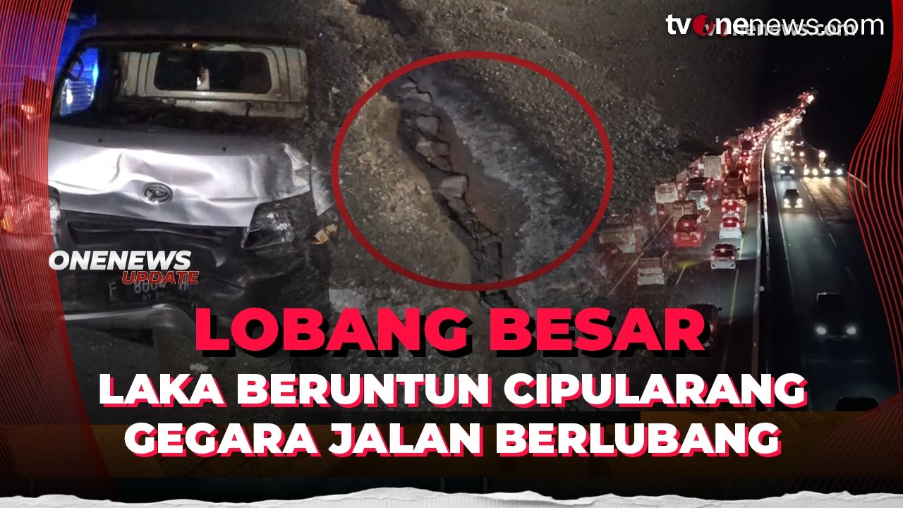 Kecelakaan Beruntun di Tol Cipularang! Pikap Patah As, Muatan Sayur Berserakan | OneNews Update