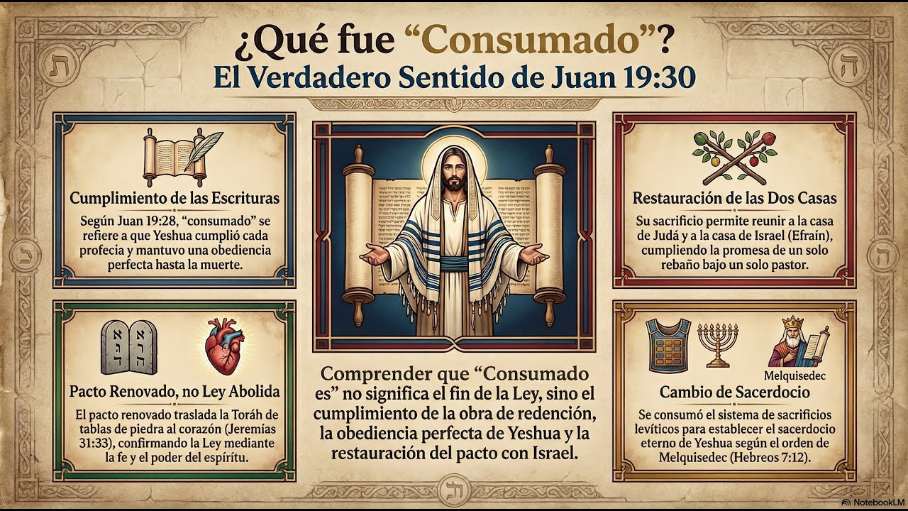 160 Antes de morir Yehshua dijo -consumado es-. Jn 19:30. Que fue consumado ?
