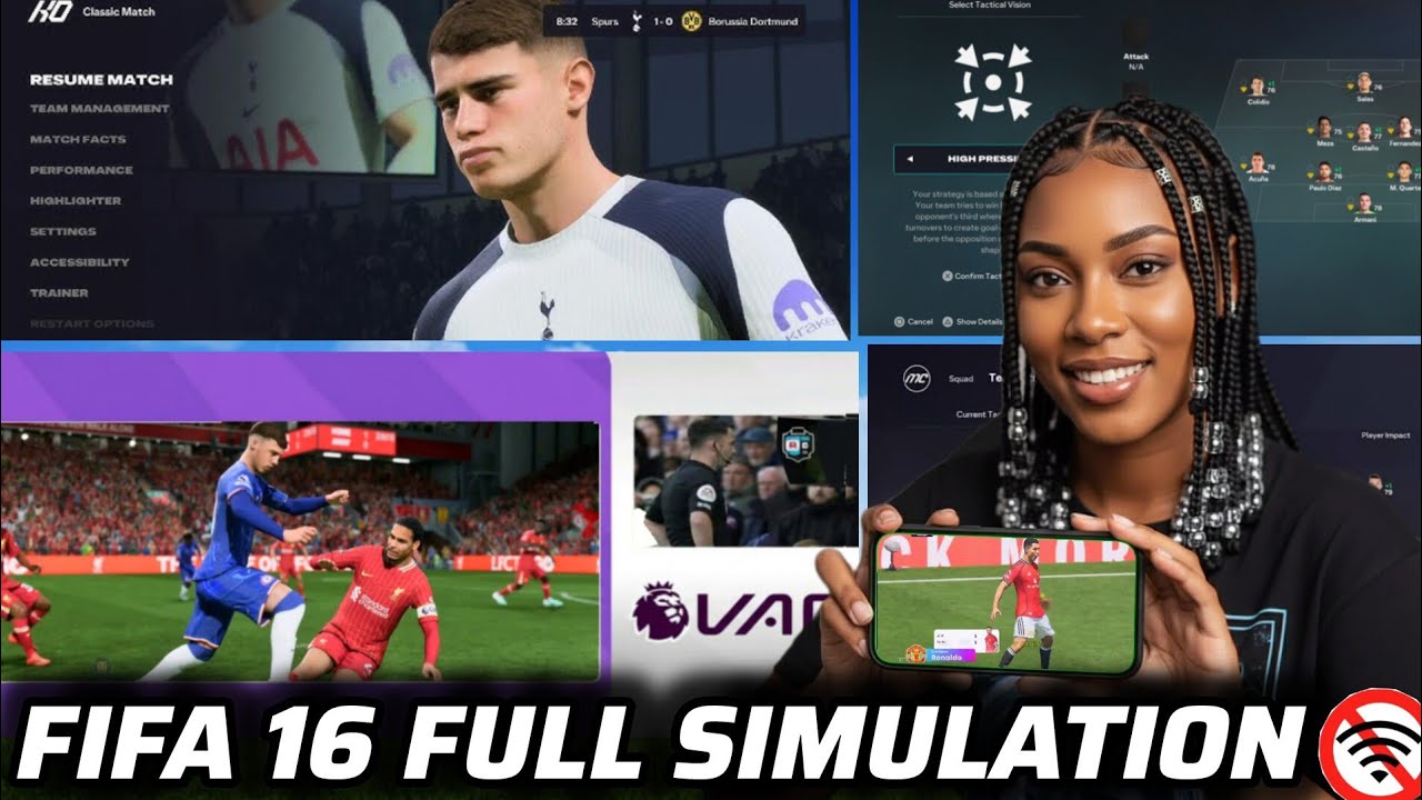 FIFA 16 MOD FC26 ( FULL GAMEPLAY WITH NEW FEATURES) FIFA 16 MOBILE 