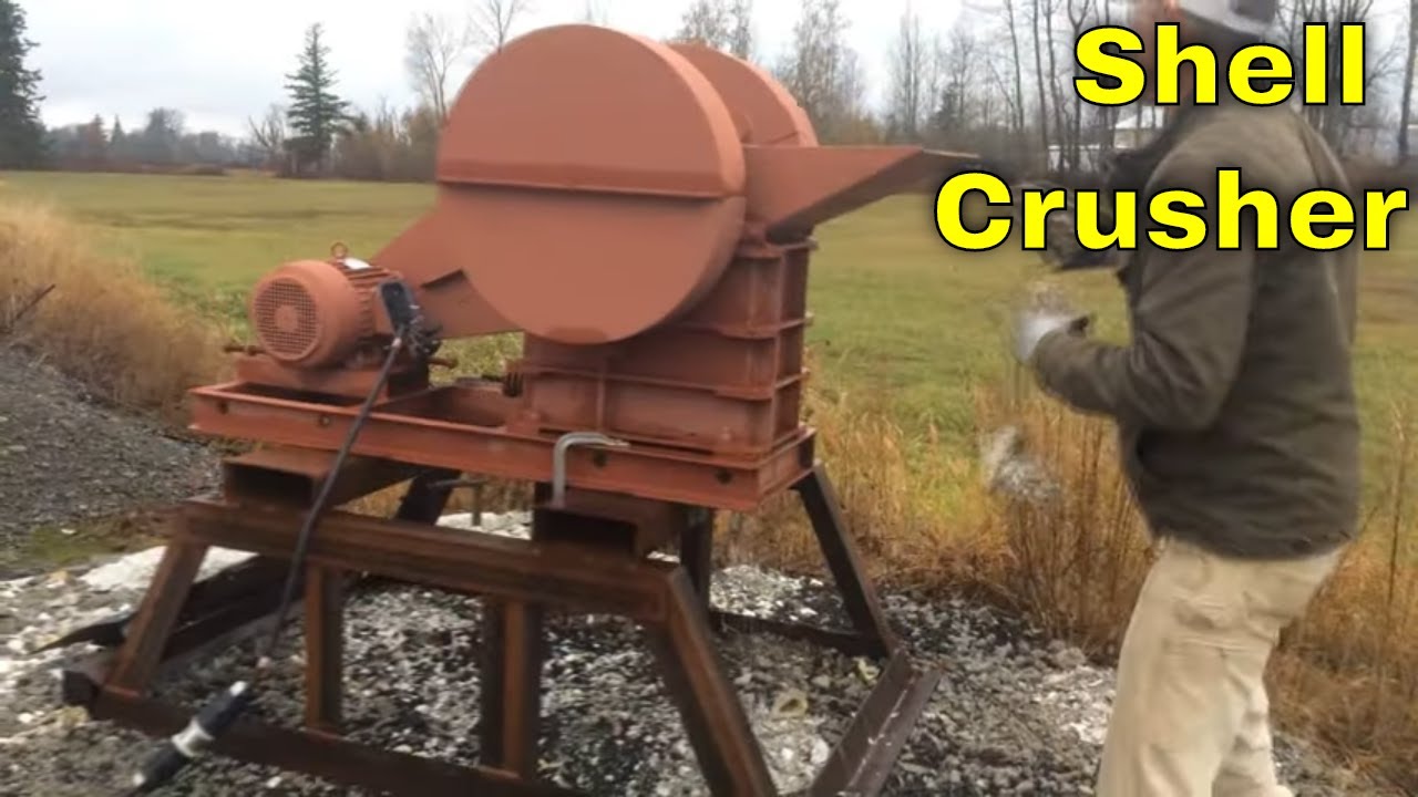 Oyster Shells in a Jaw Crusher and Hammer Mill for Size Reduction and Waste Removal