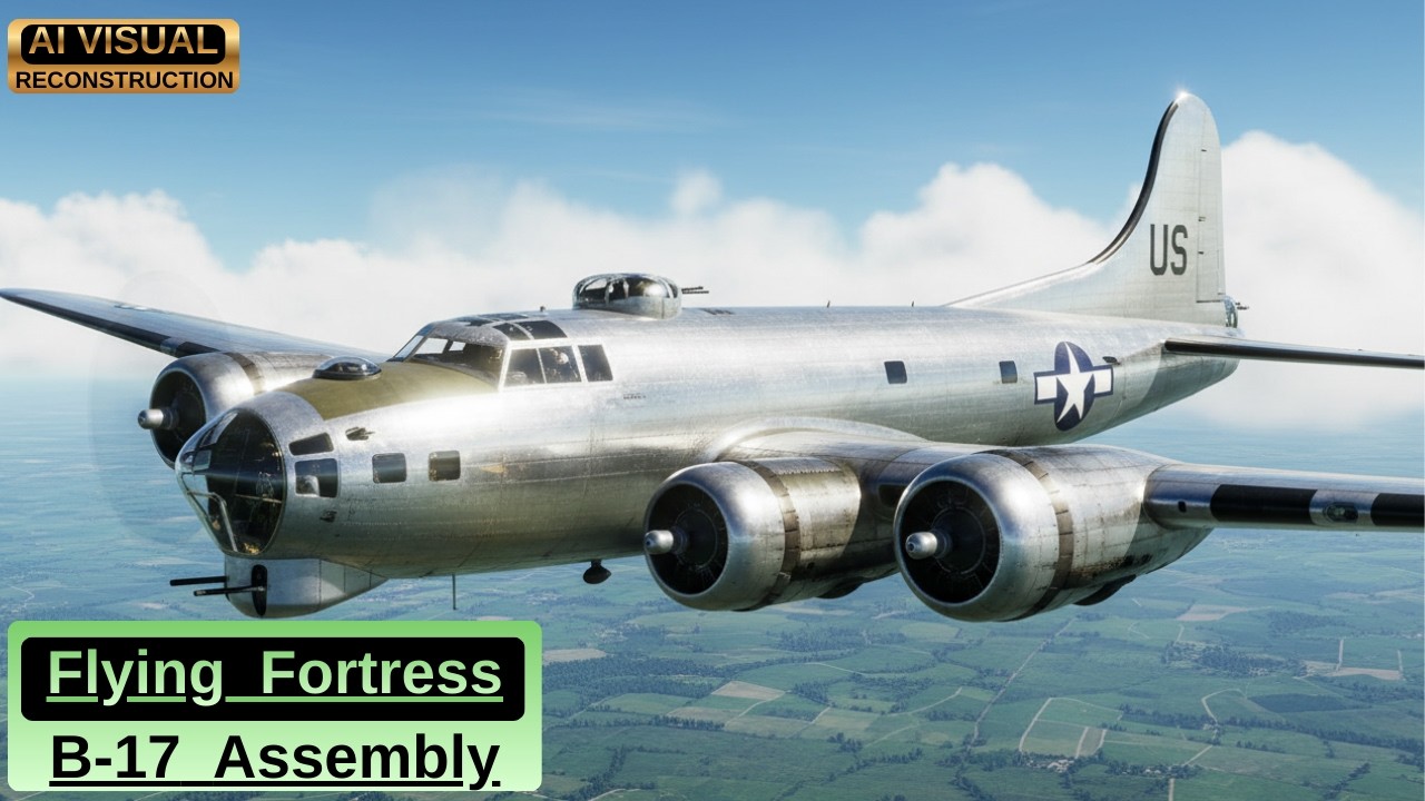 Flying Fortress B-17 Assembly | WWII Industrial Documentary.
