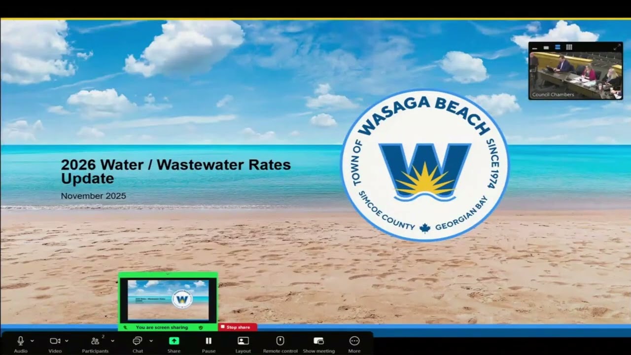 Wasaga Beach Special Council Meeting Water & Waste Water  - November 13, 2025