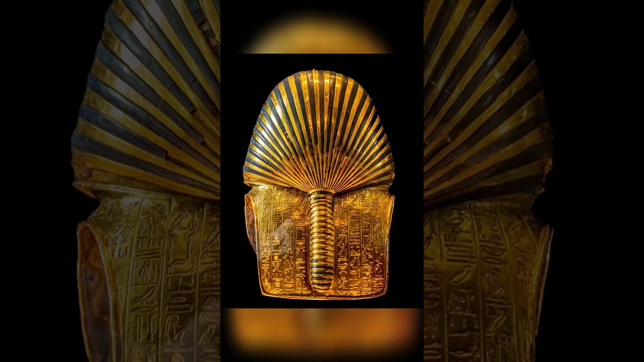 Tutankhamun's Gold funerary mask, Back. 1323 B.C.