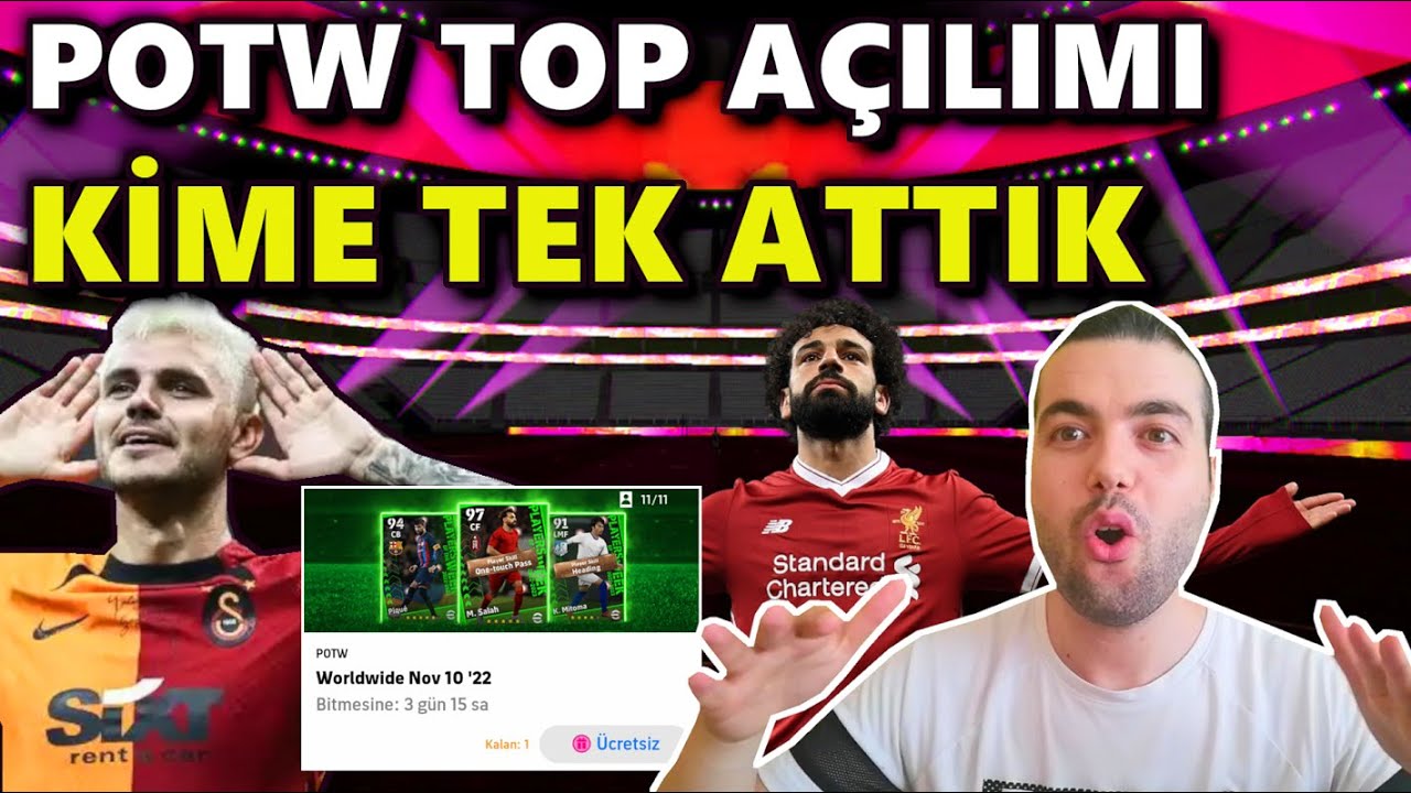 POTW TOP AÇILIMI ! BU SEFER SALAH GELSİN ! (eFootball 2023 Mobile Paket Açılışı )