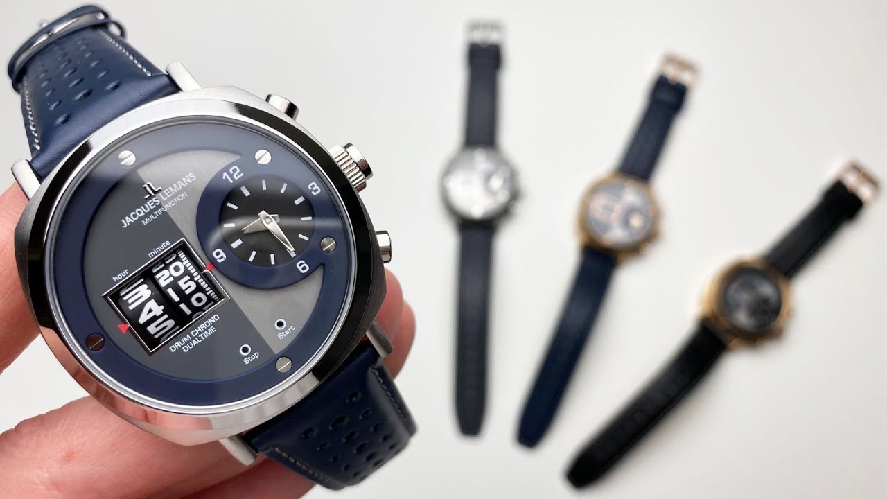 Новинка Jacques Lemans 1-2058, часы с барабаном