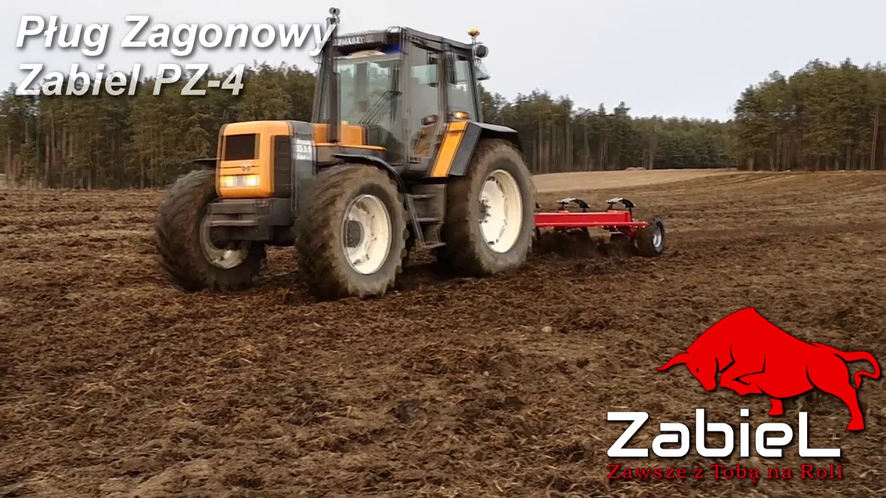 Pług zagonowy ZabieL PZ-4 orka Renault 155.54