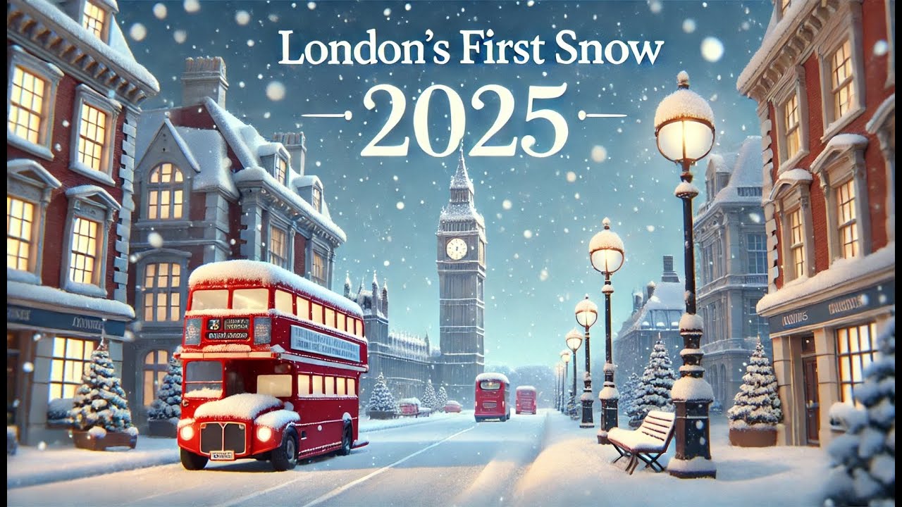 London’s First Snow of 2025 ❄️ 🇬🇧 | A Magical Winter Wonderland After Years 🎉
