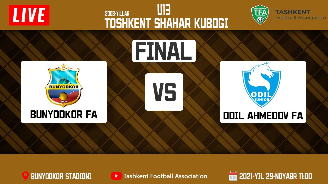 Final. Bunyodkor FA vs Odil Ahmedov FA 1:0 | Toshkent shahar kubogi. U13. (2008-yillar)