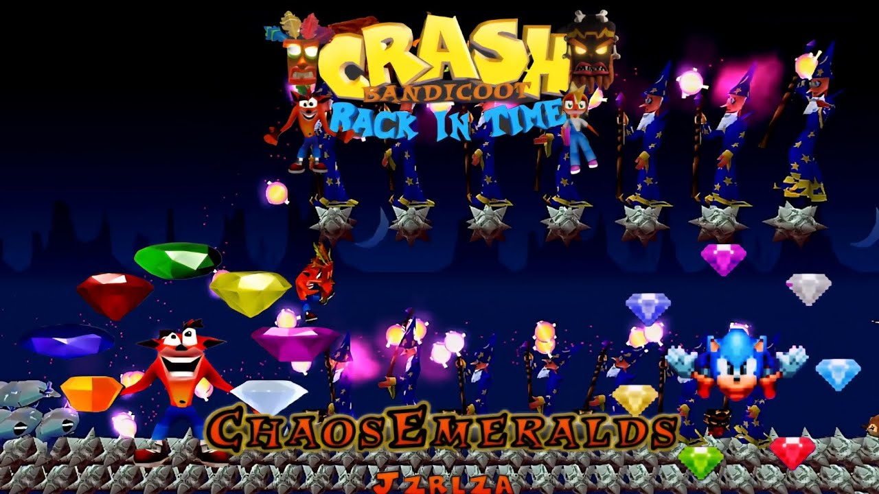 Crash Bandicoot - Фан-игра Back In Time: Пользовательский уровень: Изумруды Хаоса от Jzrlza