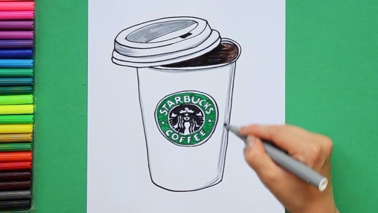 How to draw a Starbucks Coffee Cup