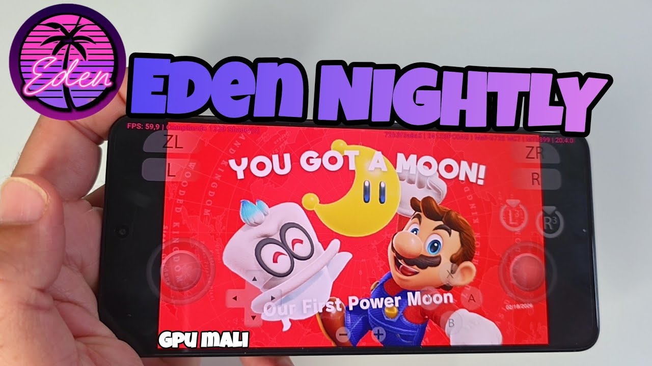 SAIU NOVA ATUALIZAÇÃO EDEN NIGHTLY EMULADOR DE SWITCH PARA ANDROID TESTE GPU MALI 