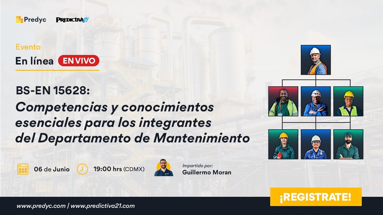 BS-EN 15628: Competencias y conocimientos del Departamento de Mantenimiento