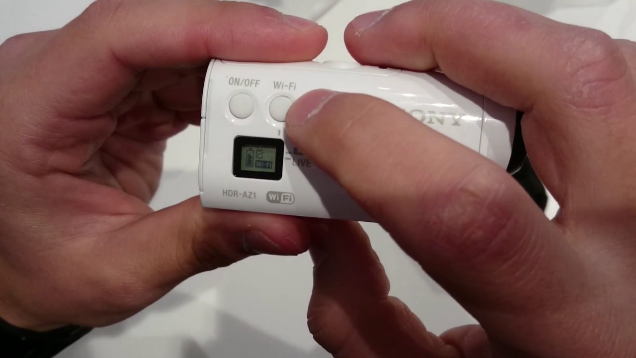 SONY Action Cam HDR Az1 Parowanie pilota Live View 720p 60fps