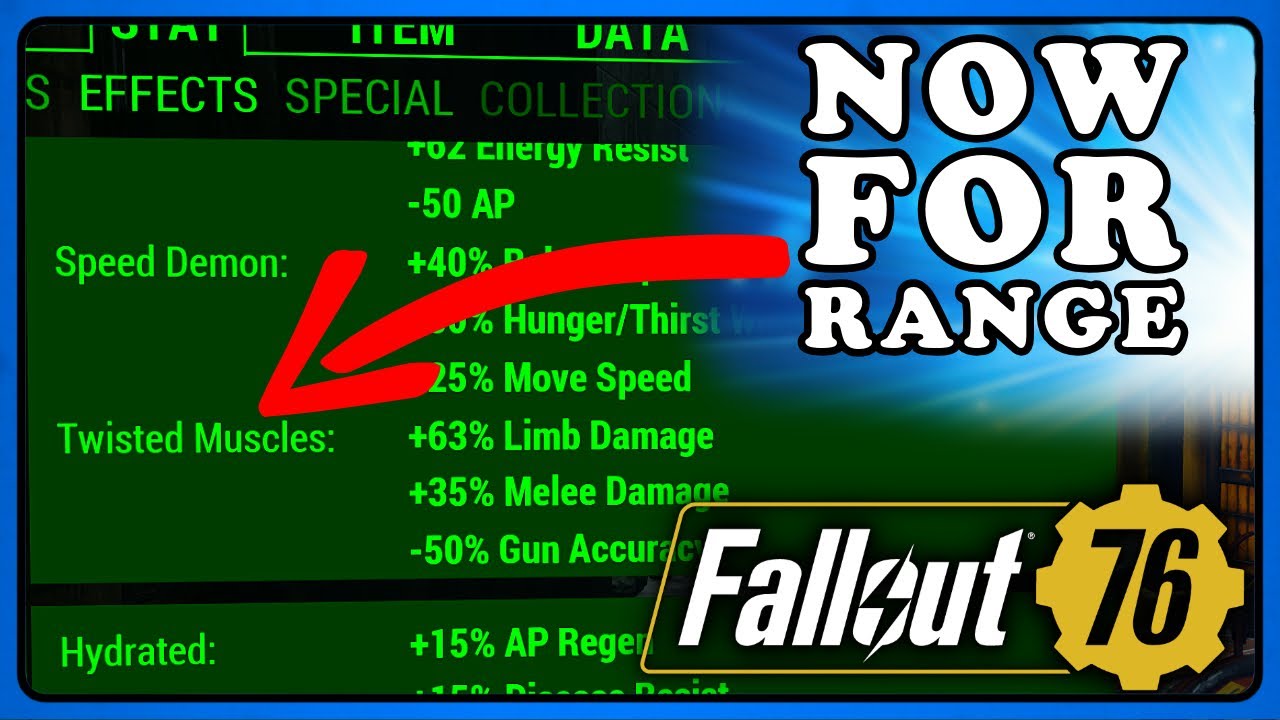 Fallout 76: 313% Limb Damage, Faster EN 06 Guardian & Scattershot Perk Explained. Twisted Muscles