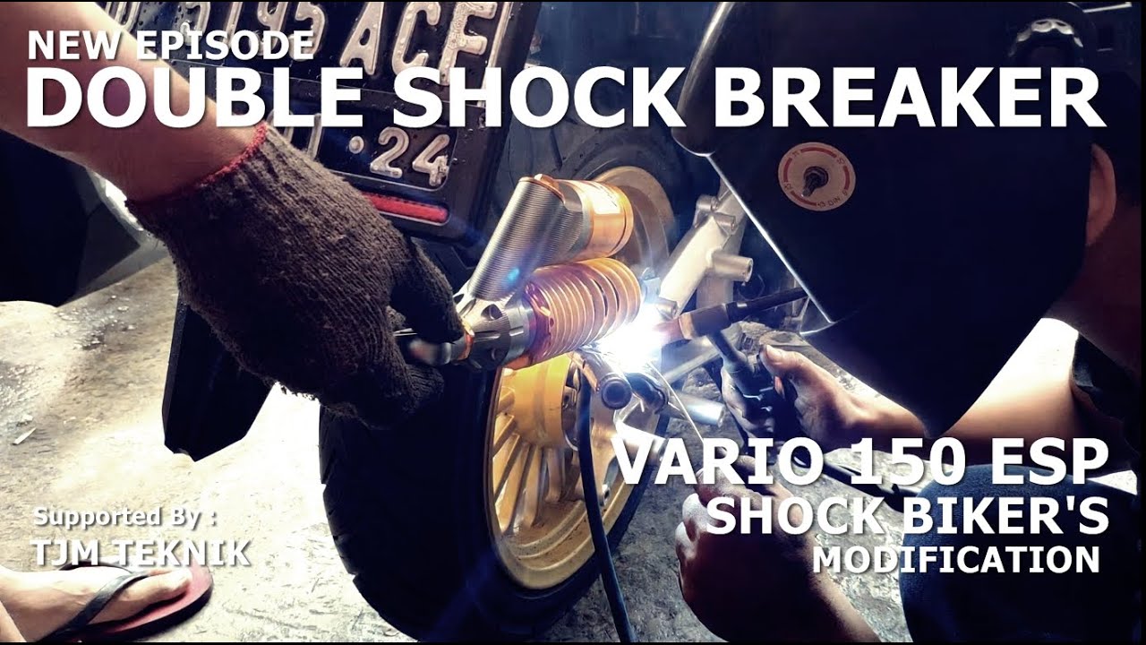 VARIO MODIFIKASI !! PASANG DOUBLE SHOCKBREAKER PAKE ARM PCX NEW #MADIVLOG