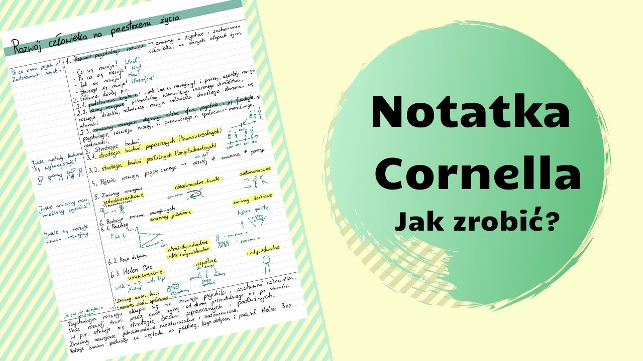 Notatka  Cornella - Jak jej używać? Jedna z najlepszych metod notowania