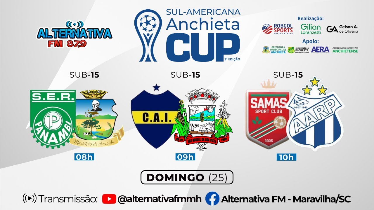 SUL AMERICANA ANCHIETA CUP 2026 | FINAIS DO SUB-15