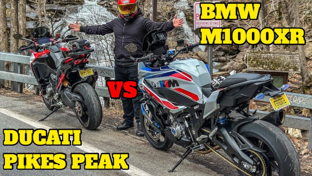 BMW M1000XR VS. DUCATI MULTISTRADA PIKES PEAK| WHICH ONE IS FASTER? #ducati #bmws1000rr #race