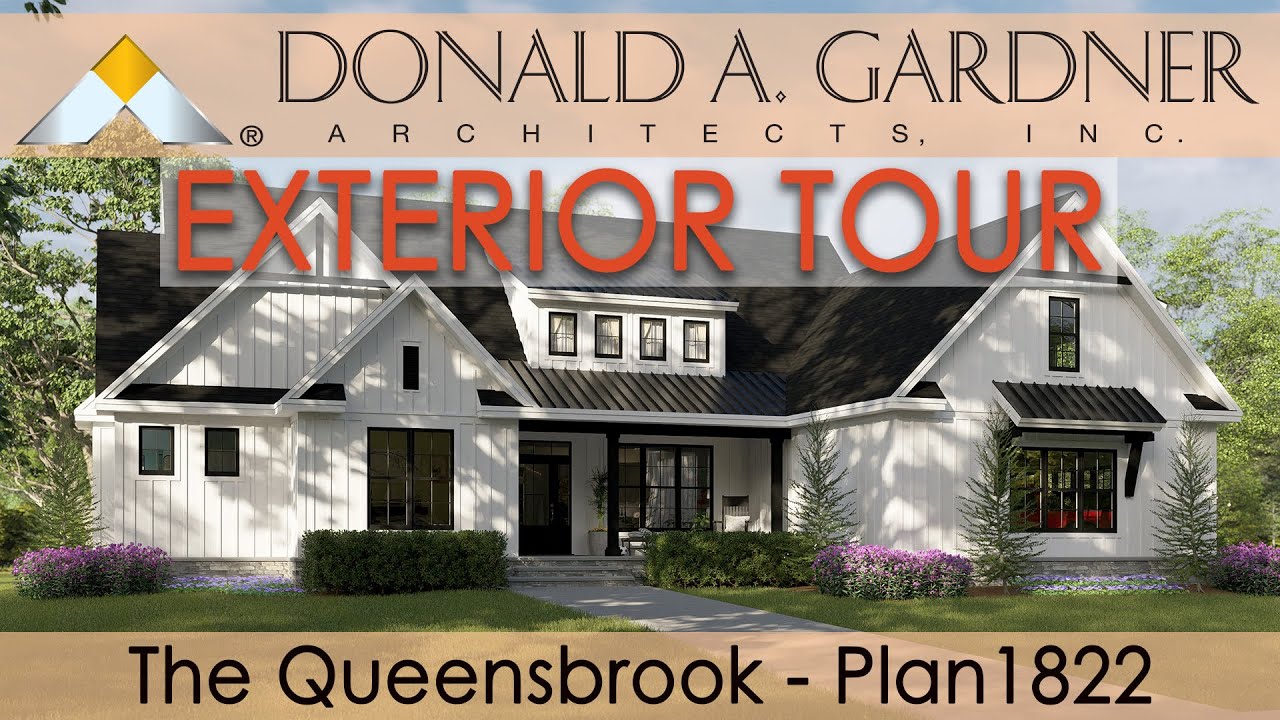One-story modern farmhouse dream home with two master suites | The Queensbrook