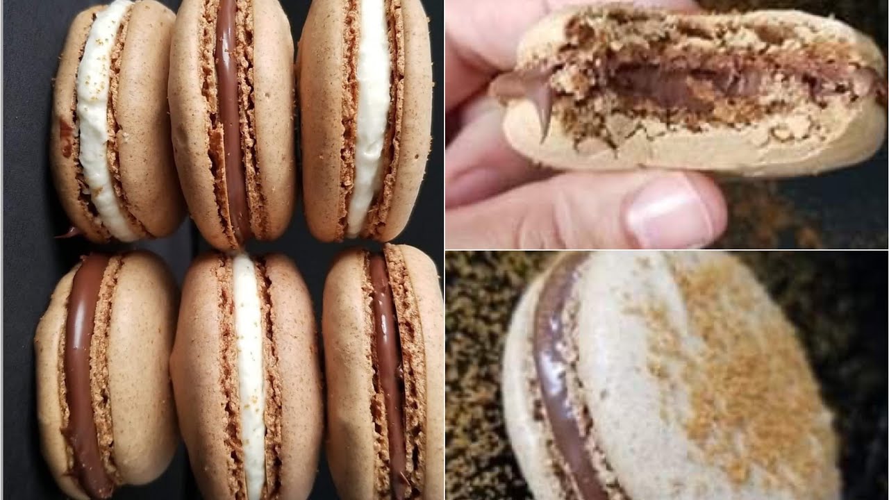ماكارون اقتصادي بالبيسكوي لا لوز لا فرينة لامايزينة ,مذاق رائع    macarons sans amandes