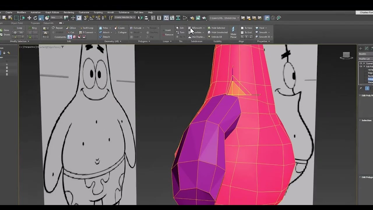 3Ds Max: Patrick Character 04/10