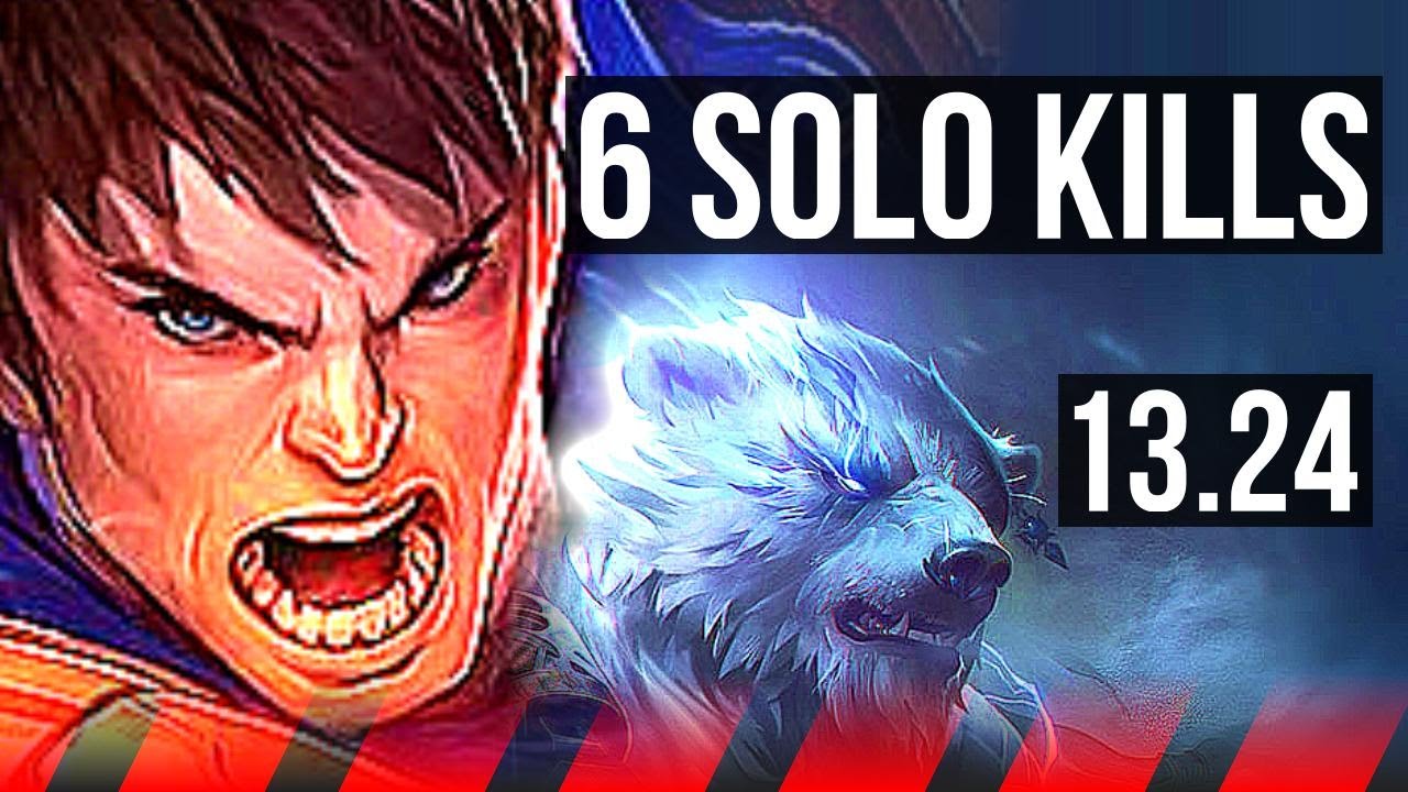 GAREN vs VOLIBEAR (TOP) | 6 solo kills, Rank 11 Garen | BR Grandmaster | 13.24