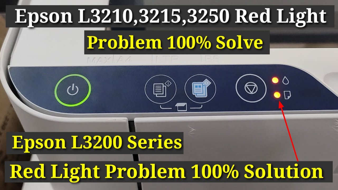 Epson L3215 Scanner not working | Epson L3210 Red light blink Solutions 100%