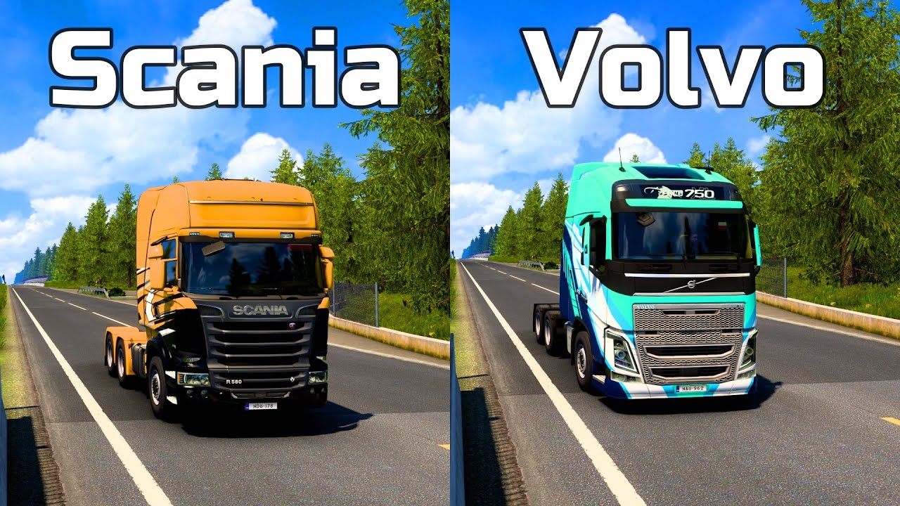 ETS2 - Scania Streamline Topline vs Volvo FH Globetrotter XL - Drag Race