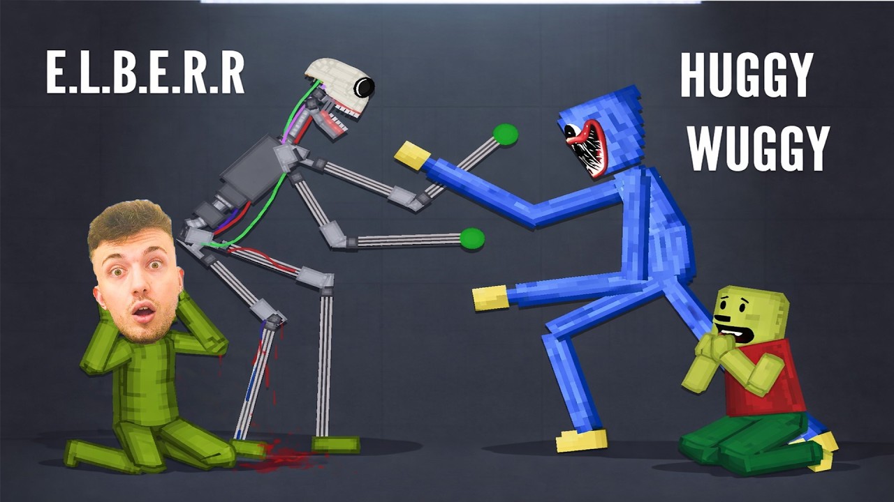 PROPRIUL MEU ROBOT REAL E.L.B.E.R.R IL DISTRUGE PE HUGGY WUGGY IN PEOPLE PLAYGROUND! BATALIA EPICA!