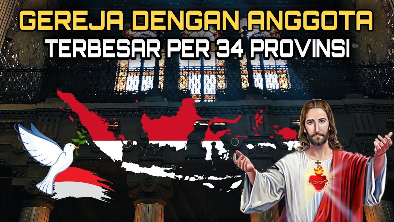 Tak pernah dibahas! GEREJA dengan Jumlah ANGGOTA TERBESAR per 34 Provinsi Indonesia
