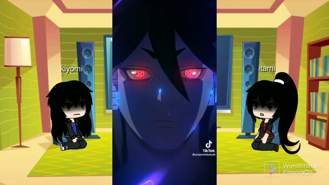 kiyomi y itami reaccionan a naruto es Indra|naruto x itachi fem