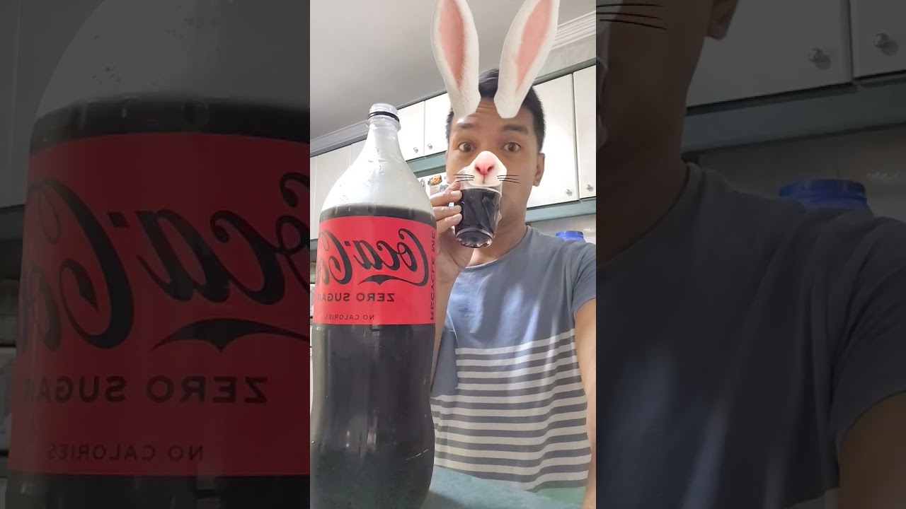 ASMR Drinking Refreshing Beverage Coca-Cola Coke Zero 