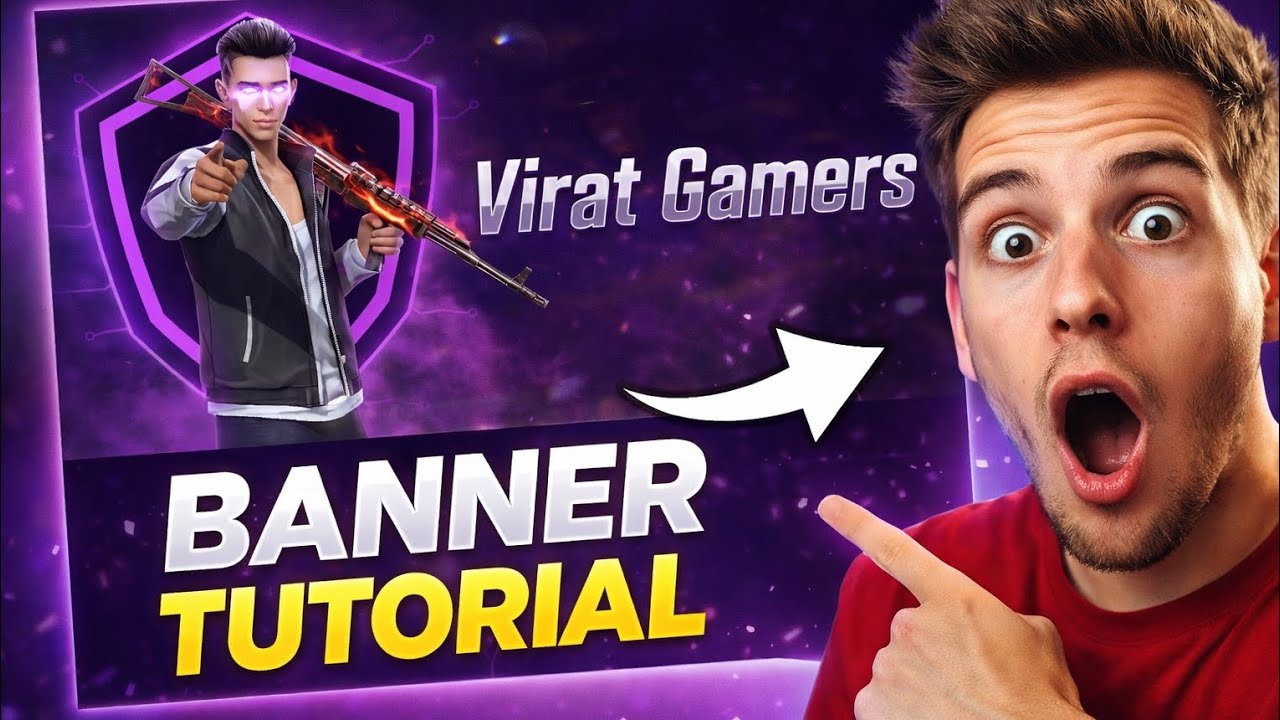 Next level banner tutorial/ free fire character banner| next level 🎚️