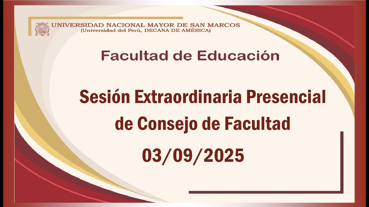 03-09-2025┤ SESIÓN EXTRAORDINARIA PRESENCIAL DEL CONSEJO DE FACULTAD