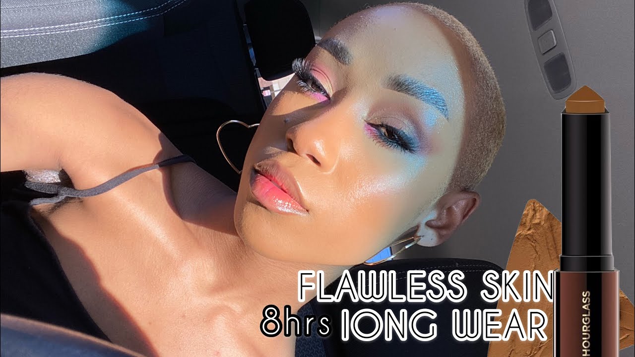 HOURGLASS VANISH™ SEAMLESS FINISH FOUNDATION STICK DEMO 8HR WEAR REVIEW | @XrizzTina
