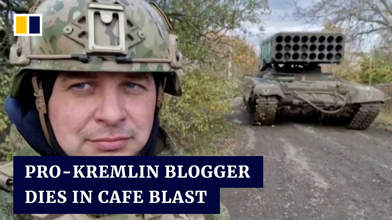 Pro-war Russian military blogger killed in explosion in St Petersburg