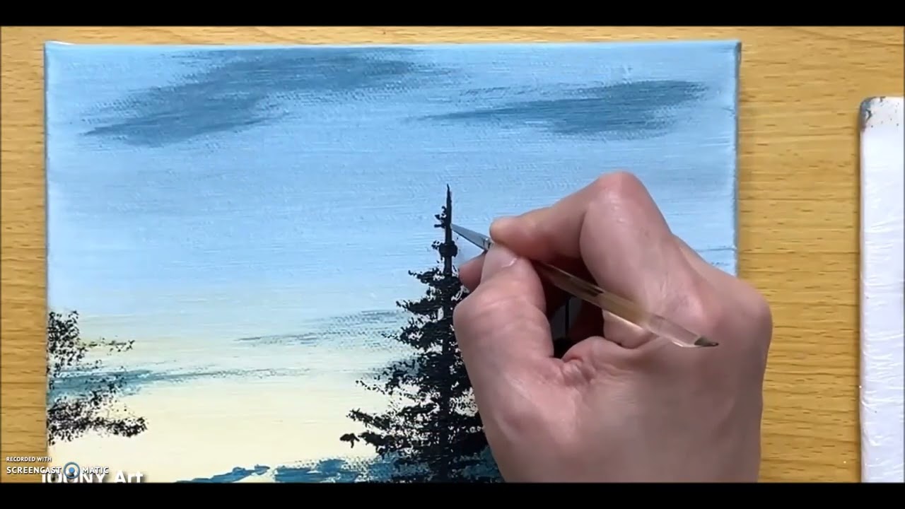 3 Minute Basics, Pine Trees in Acrylics
