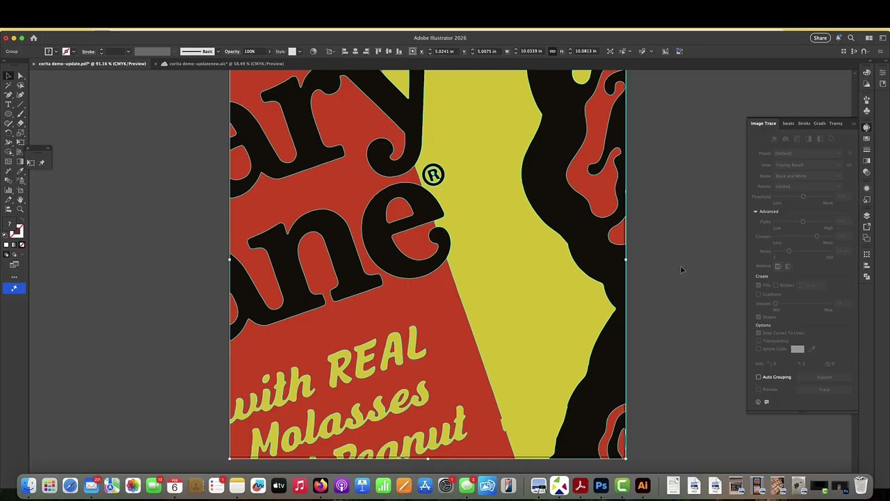 Art 390 - Using Image Trace to separate layers for Screenprinting