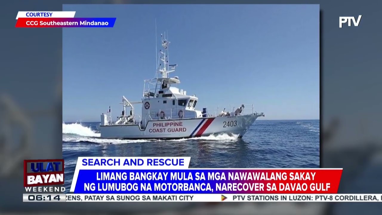 #UlatBayanWeekend | Limang bangkay mula sa mga nawawalang sakay ng lumubog na MBCA Amejara...