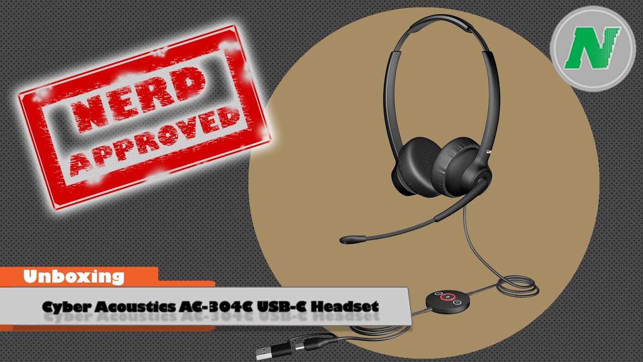 Unboxing The Cyber Acoustics AC-304C Headset With AI Noise Cancelation