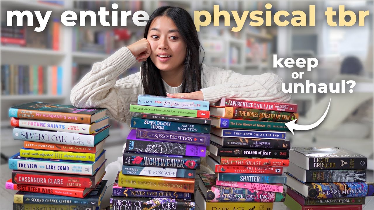my entire physical tbr...  (KEEP or UNHAUL) 👀📚